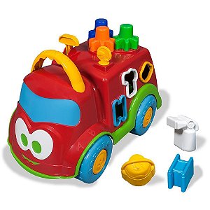 Brinquedo Educativo Bombeirinho com Blocos Topi Sola