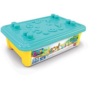 Brinquedo Educativo Bichos da Zoo Blocolândia 55PC
