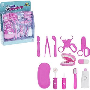 Brincando de Profissões KIT Dentista GIRL Rosa 12 PCS