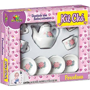 Brincando de Casinha KIT CHÁ Porcelana 9 Peças