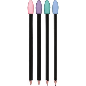 Borracha Ponteira Bazze Cores Pastel - Pacote com 100 Unidades