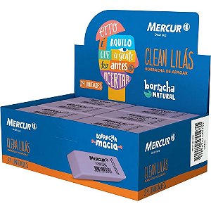 Borracha Colorida Clean Lilás CX com 24