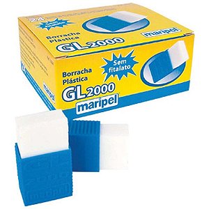 Borracha Branca GL-2000 Capa Plástica Azul CX com 24