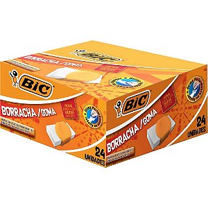 Borracha Branca Eraser Capa Plástica Laranja