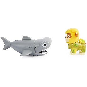 Boneco e Personagem Patrulha Canina Hero Rubble
