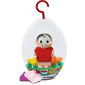 Boneco e Personagem Mônica NO OVO 17CM com Blocos