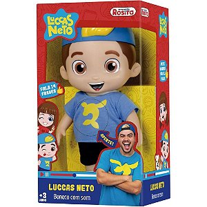 Boneco e Personagem Luccas Neto 14 Frases 27CM