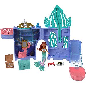 Boneca Disney LIT MERM Filme CONJ Gruta SECR