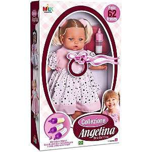 Boneca com Mecanismo Angelina Loira 62 Frases - 48 CM