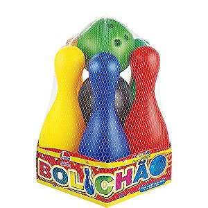 Boliche Bolichão Infantil com 6 Pinos de 43CM e 2 Bolas