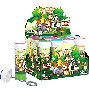 Bolha de Sabão Zoo 60ML com Jogo CX com 12