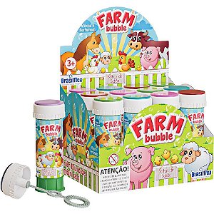 Bolha de Sabão FARM Bubble 60ML com Jogo CX com 12