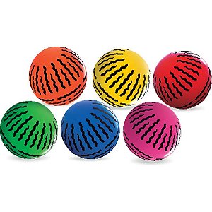 Bola Infantil Cobrinha Vinil Colorida N°8 Pacote com 12