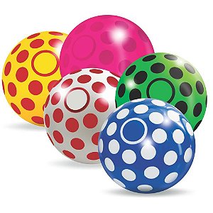 Bola de Vinil Joaninha Brilhante – Pacote com 12 Unidades