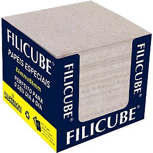 Bloco para Recado Filicube 8X8CM 90G Reciclado - Caixinha com 650 Folhas
