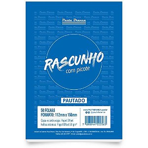 Bloco para Rascunho com Picote e Pauta 112X156MM 50 Folhas - Pacote com 10
