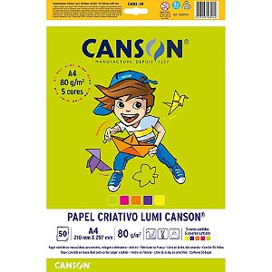 Bloco para Educação Artística Lumi A4 80G 50 Folhas 5 Cores