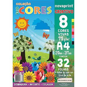 Bloco para Educação Artística Criativo A4 8 Cores 75G32F