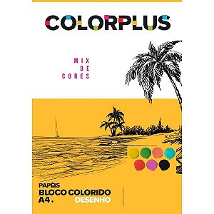 Bloco para Educação Artística Color PLUS A4 120G7CORES 35F PCT com 35