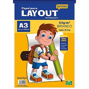 Bloco para Educação Artística Basic ART LAY OUT A3 sem M 50FLS PCT com 05