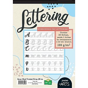 Bloco para Educação Artística ARTS Lettering A4 180G 28 Folhas