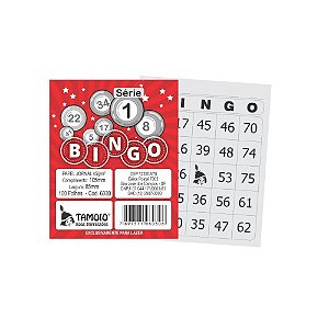 Bloco para Bingo Jornal 105X85MM 100 Folhas S1-15 - Pacote com 15