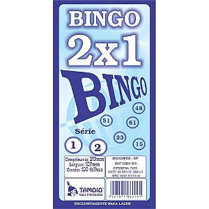 Bloco para Bingo Bingão Sulfite 2 X1 100 Folhas PCT com 12