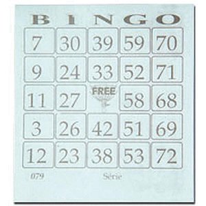 Bloco para Bingo Azul 110X100MM 100 Folhas - Pacote com 15