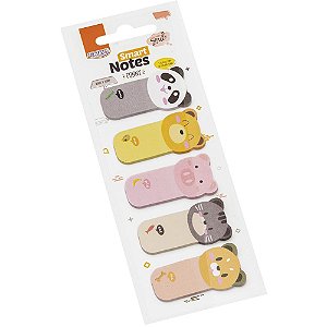 Bloco Marcador de Página Adesivo SMART Notes FUNNY Bichinhos - KIT com 5 Blocos