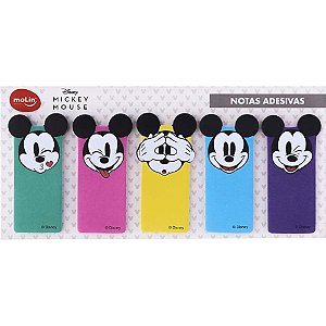 Bloco Marcador de Página Adesivo Mickey 5 Cores 125 FLS.