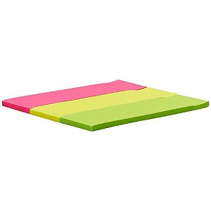 Bloco Marcador Página Adesivo 88X25MM Neon 3CORES 30F