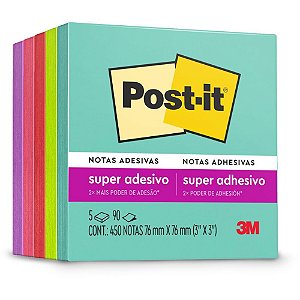 Bloco de Recado POST-IT Coleção Supernova 76X76MM PCT com 05