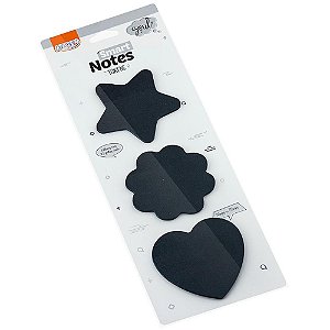 Bloco de Recado Autoadesivo SMART Notes Tokens Preto 25FLS