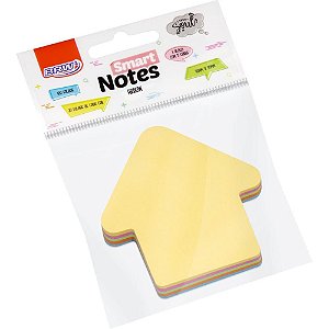 Bloco de Recado Autoadesivo SMART Notes Seta 70X70 100FLS