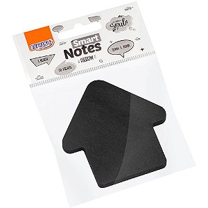 Bloco de Recado Autoadesivo SMART Notes Preto Seta 50FL