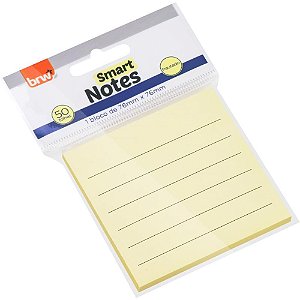 Bloco de Recado Autoadesivo SMART Notes Paut 76X76 AM 50FL