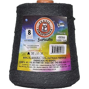 Barbante Colorido 600G 4/8 Fios 420M Preto