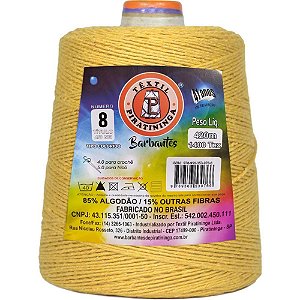 Barbante Colorido 600G 4/8 Fios 420M Mostarda