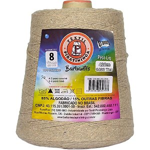Barbante Colorido 600G 4/8 Fios 420M Marrom CLAR