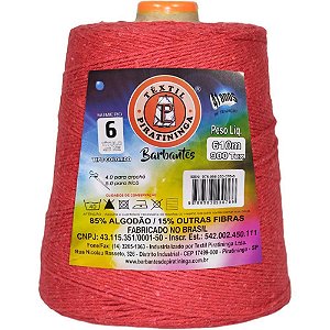 Barbante Colorido 600G 4/6 Fios 610M Vermelho