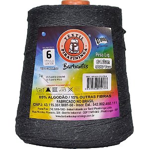 Barbante Colorido 600G 4/6 Fios 610M Preto