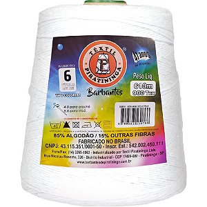 Barbante Colorido 600G 4/6 Fios 610M Branco