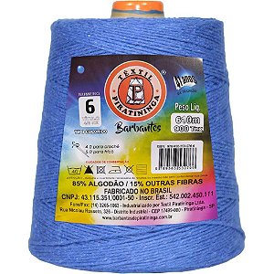 Barbante Colorido 600G 4/6 Fios 610M Azul Royal