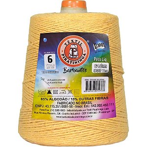 Barbante Colorido 600G 4/6 Fios 610M Amarelo OUR