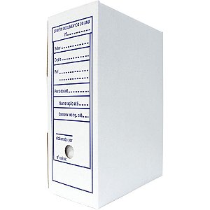 Arquivo Morto Papelão Branco 35X13,3X24,7CM 240G Pacote com 25 Unidades