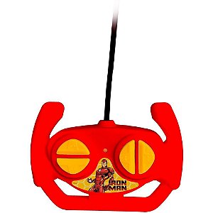 Carrinho Controle Remoto Avengers IRON TECH 7 Funções com Bateria Recarregável