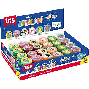 Carimbo Pedagógico TRIS Animaluco Edição Comidinhas - Pacote com 24