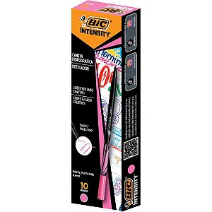 Caneta com Ponta Porosa BIC Intensity 0.4MM Rosa - Caixa com 10 Unidades