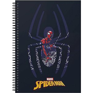 Caderno 01X1 Capa Dura Colegial Homem ARANHA 80F ESP 24,5X18,5