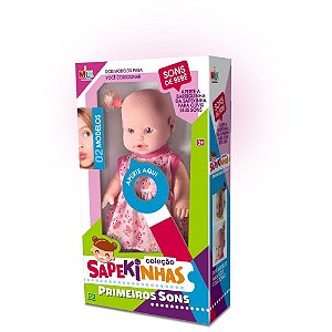 Boneca com Mecanismo Sapekinha Primeiros SONS